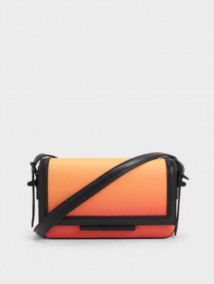 Charles & Keith Cesia Crossbody Taschen Orange | 821QUGYHJ