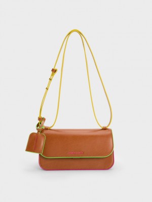 Charles & Keith Clove Crossbody Taschen Braun | 261VAETXI