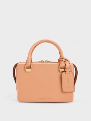 Charles & Keith Cordele Bowling Tragetaschen Orange | 917XWUTMF