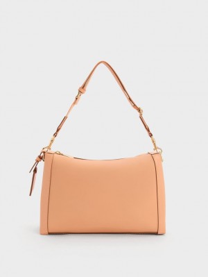 Charles & Keith Cordele Slouchy Schultertaschen Orange | 417TOPMHQ