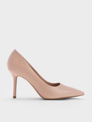 Charles & Keith Emmy Stiletto Heel Pumps Beige | 482RTSBAC