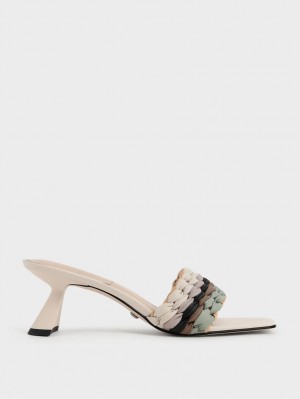 Charles & Keith Falten Sculptural Sandalen Absatz Mehrfarbig | 589FUPCOT