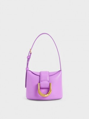 Charles & Keith Gabine Bucket Tasche Lila | 950XGCVRN