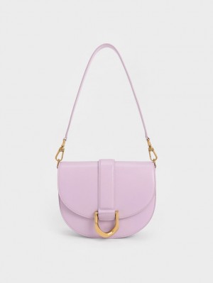 Charles & Keith Gabine Satteltaschen Lila | 680MNCBPT