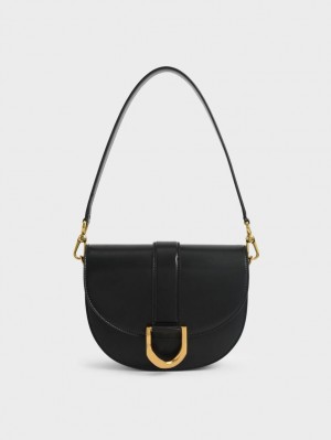 Charles & Keith Gabine Satteltaschen Schwarz | 071UQZPAV