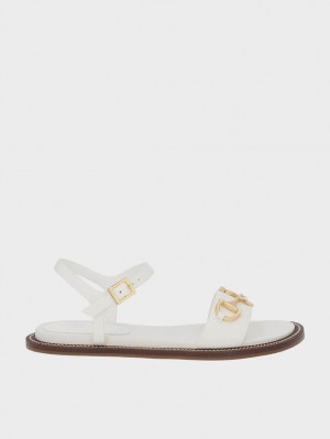 Charles & Keith Horsebit Back Riemchensandalen Weiß | 184AZIXSB