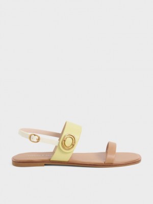 Charles & Keith Metallic Accent Back Riemchensandalen Mehrfarbig | 924AKTCZG