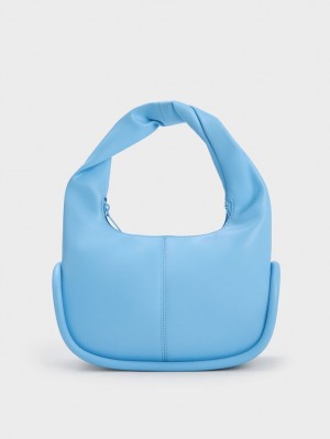 Charles & Keith Tubular Slouchy Hobo Tasche Blau | 395CDUWOQ