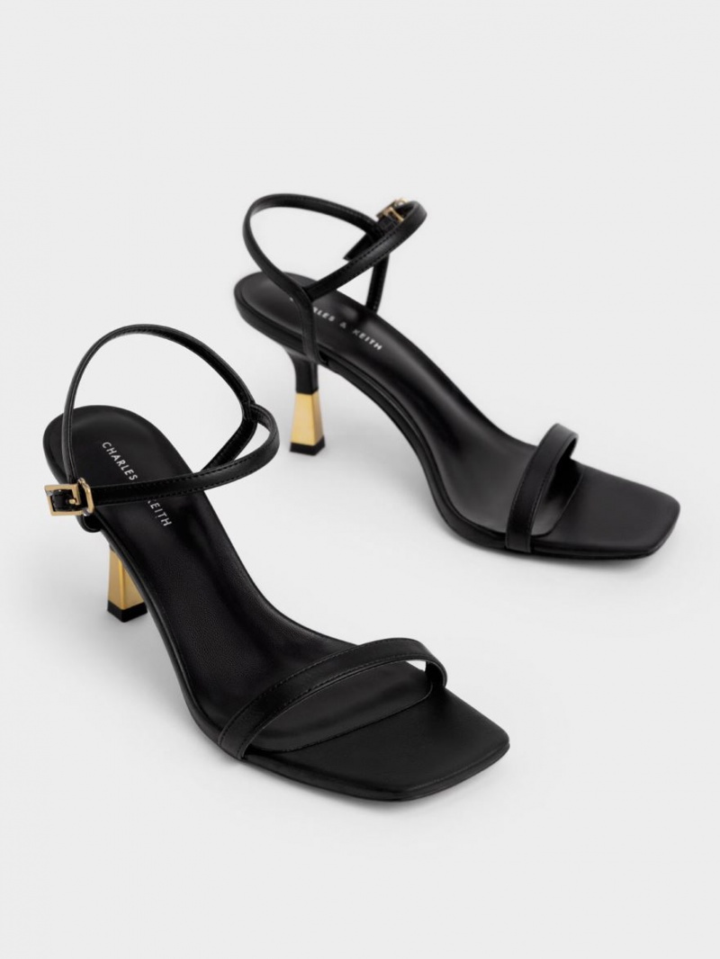 Charles & Keith Ankle-Riemen Sandalen Absatz Schwarz | 943LKFOTB