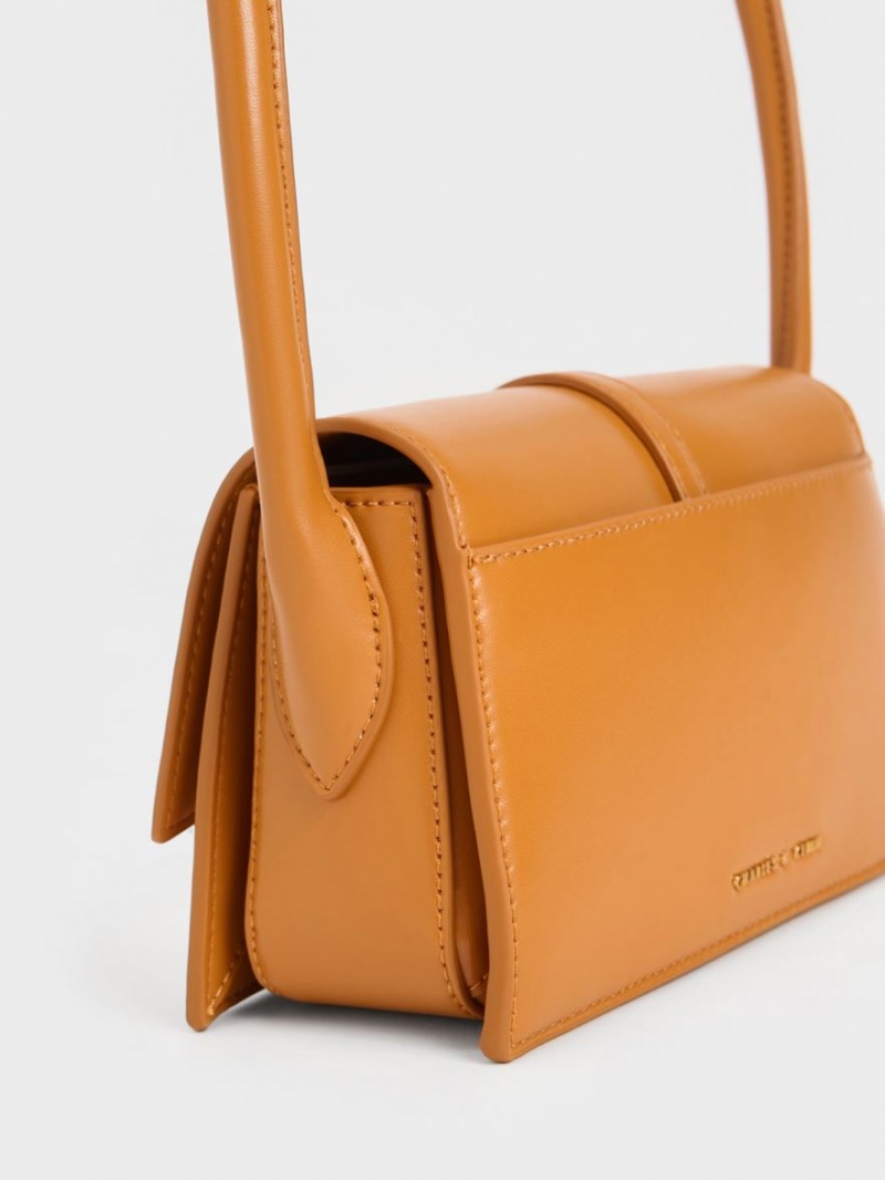 Charles & Keith Annelise Belted Trapeze Tragetaschen Orange | 143OQWUZF