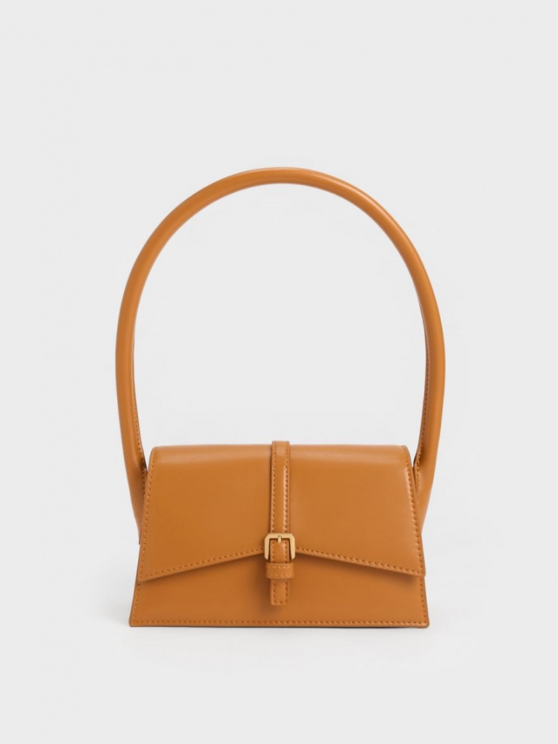 Charles & Keith Annelise Belted Trapeze Tragetaschen Orange | 143OQWUZF