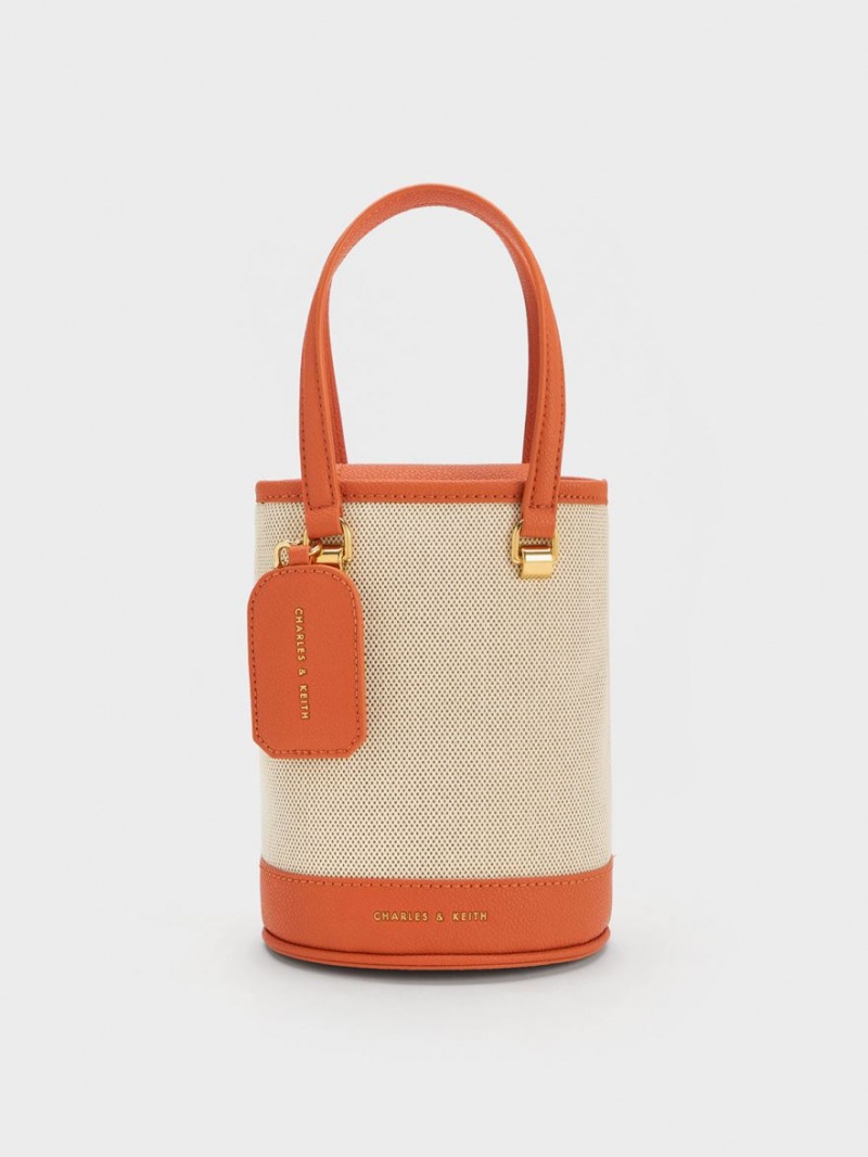 Charles & Keith Avis Cylindrical Bucket Tasche Orange | 856LMKTPW