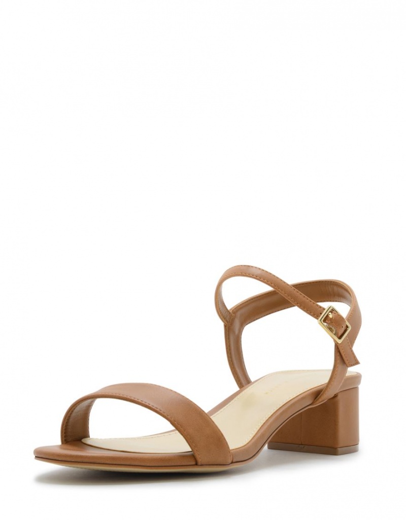 Charles & Keith Basic Open-Kappe Sandalen Absatz Braun | 905QLRHBW