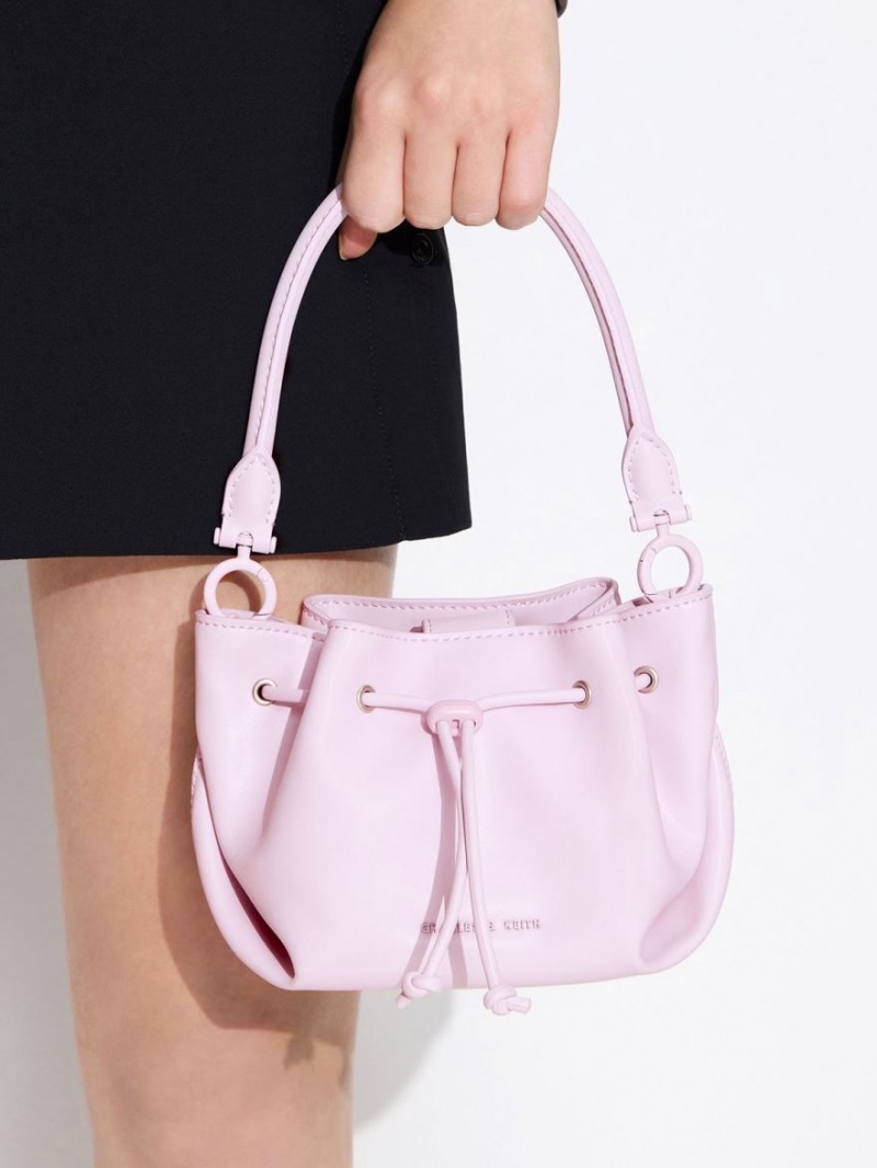 Charles & Keith Boaz Drawstring Top Handtasche Lila | 736BDTKEQ