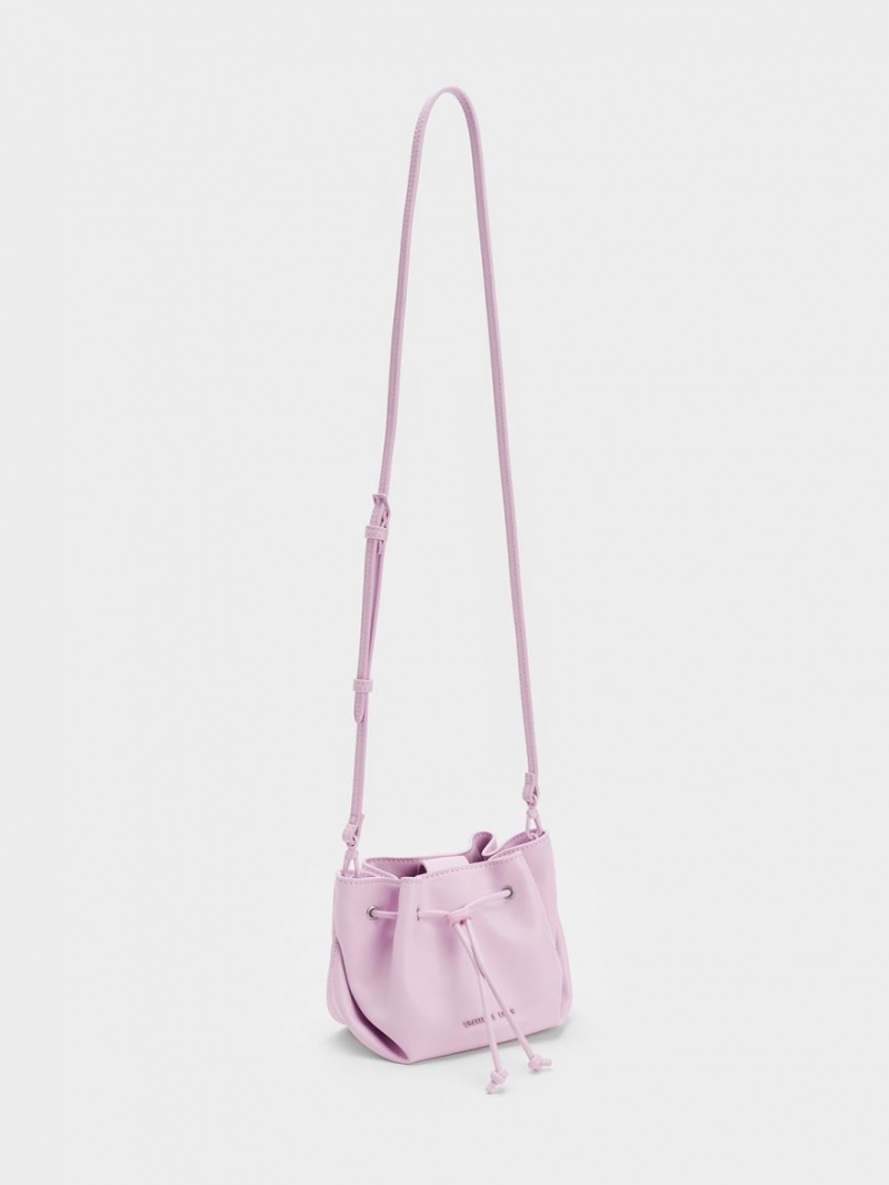 Charles & Keith Boaz Drawstring Top Handtasche Lila | 736BDTKEQ