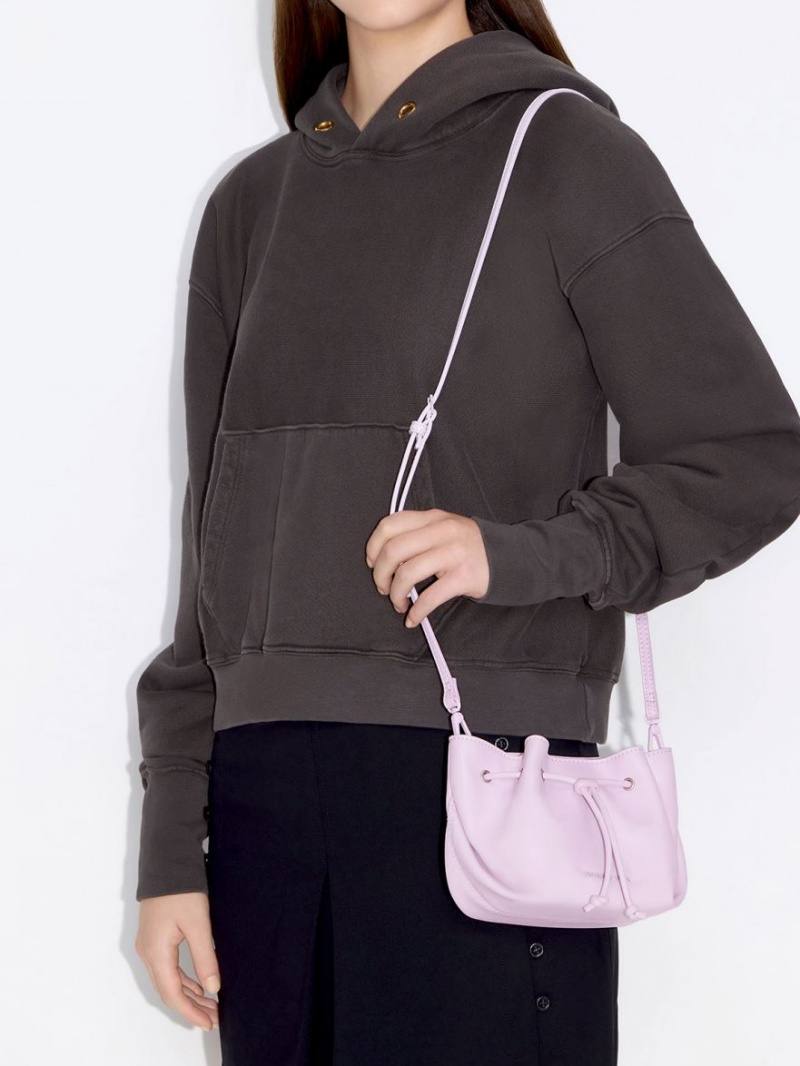 Charles & Keith Boaz Drawstring Top Handtasche Lila | 736BDTKEQ