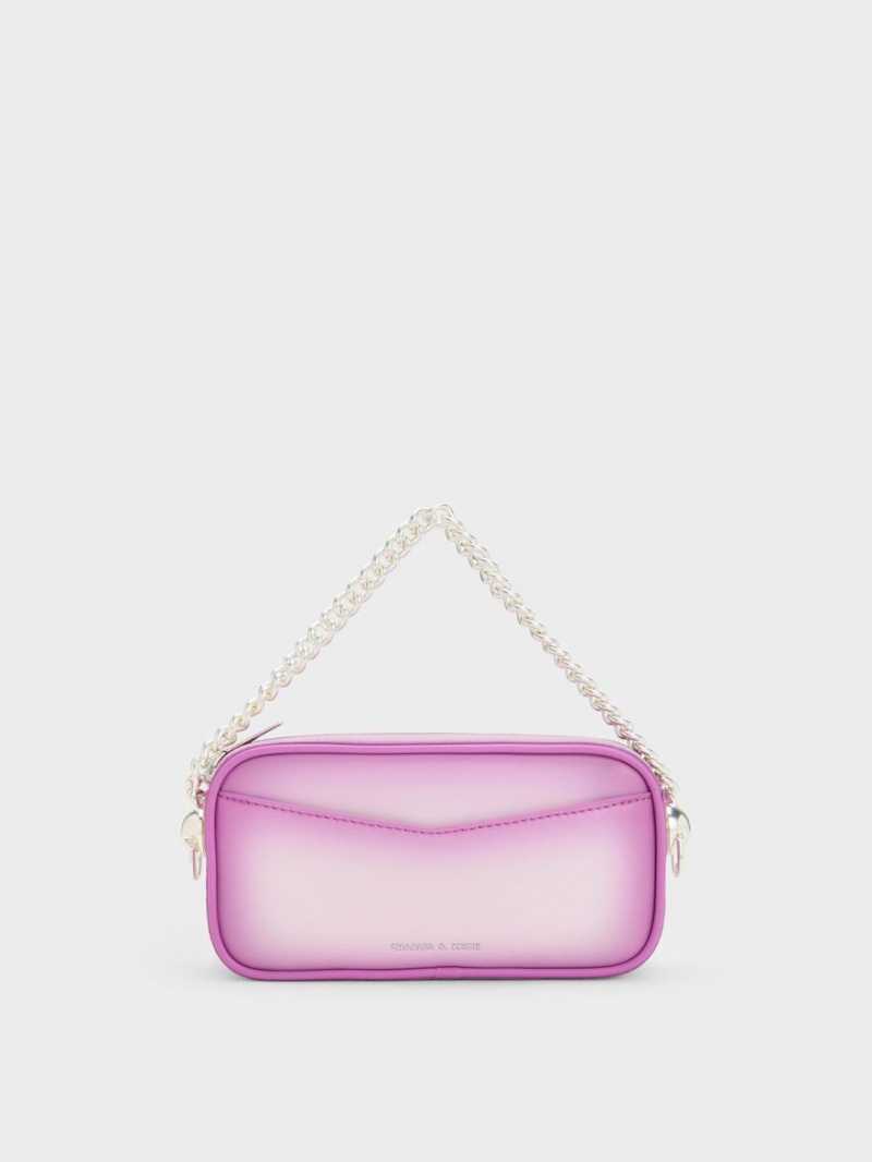 Charles & Keith Cayce Ombre Boxy Crossbody Taschen Lila | 081CMQRUJ