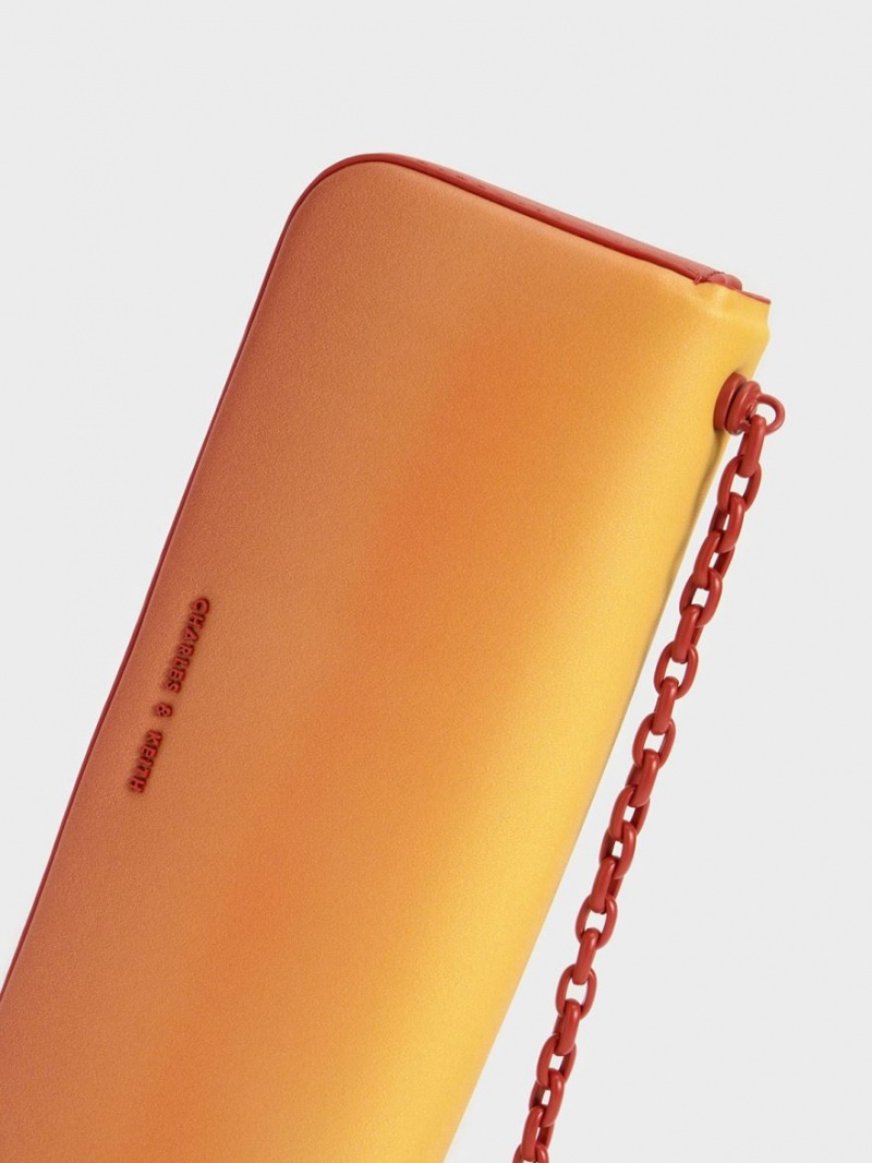 Charles & Keith Cesia Chain Riemen Schultertaschen Orange | 345RKFLMX