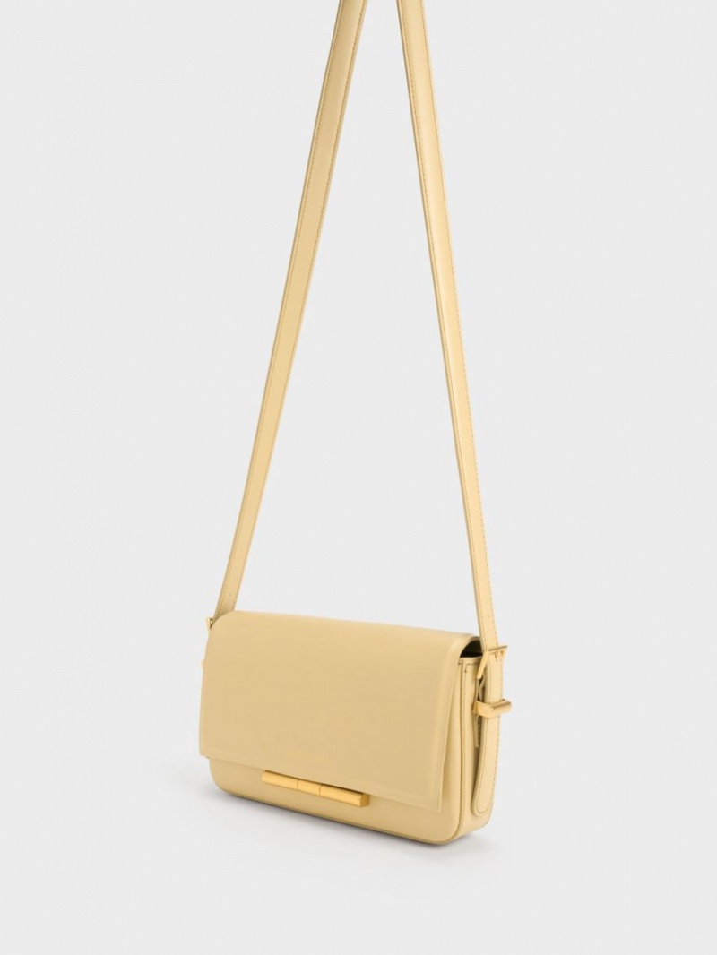 Charles & Keith Cesia Crossbody Taschen Beige | 176OZBPLU