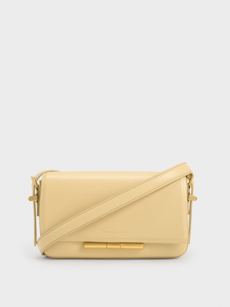 Charles & Keith Cesia Crossbody Taschen Beige | 176OZBPLU