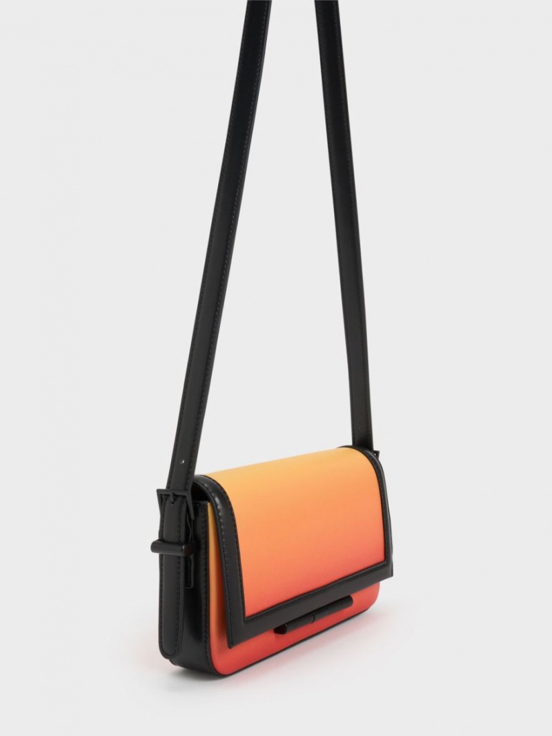 Charles & Keith Cesia Crossbody Taschen Orange | 821QUGYHJ