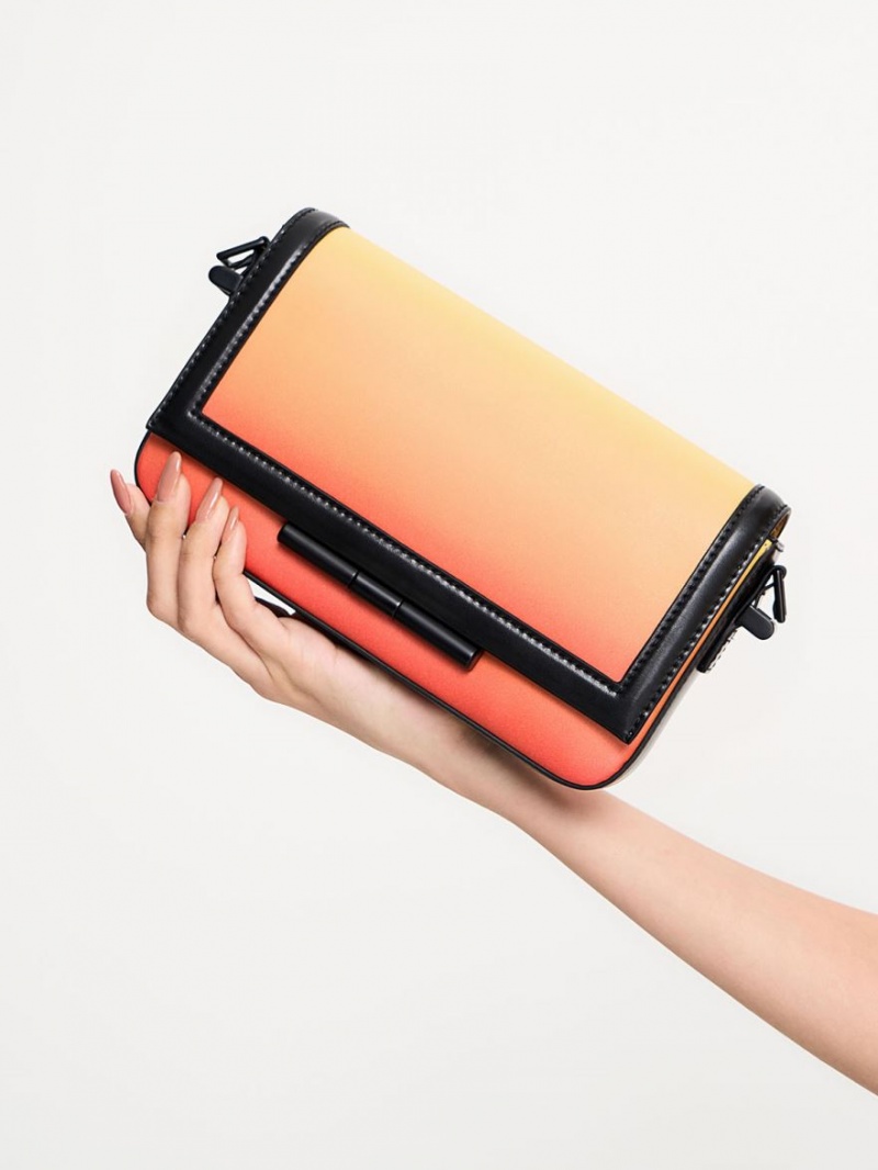 Charles & Keith Cesia Crossbody Taschen Orange | 821QUGYHJ