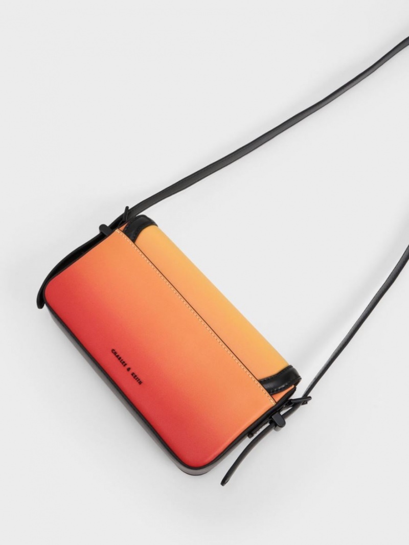 Charles & Keith Cesia Crossbody Taschen Orange | 821QUGYHJ