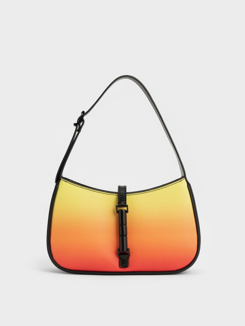 Charles & Keith Cesia Ombre Schultertaschen Orange | 310REXCUL