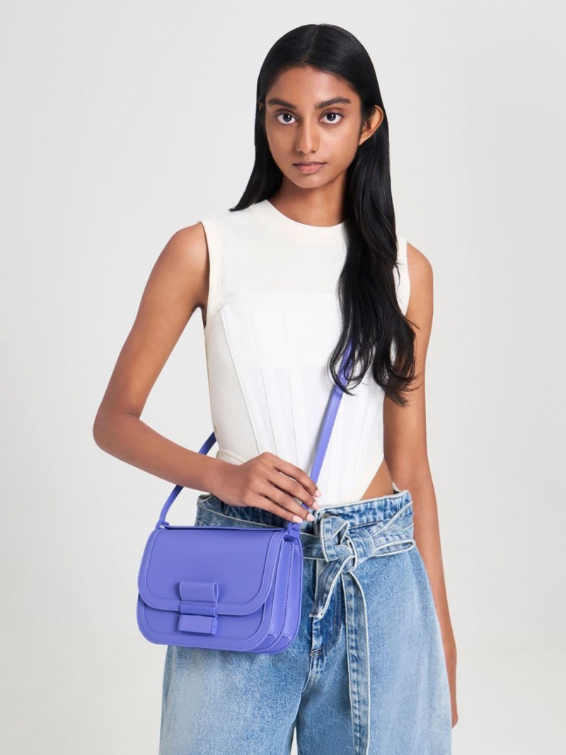 Charles & Keith Charlot Crossbody Taschen Lila | 817EXTWGJ