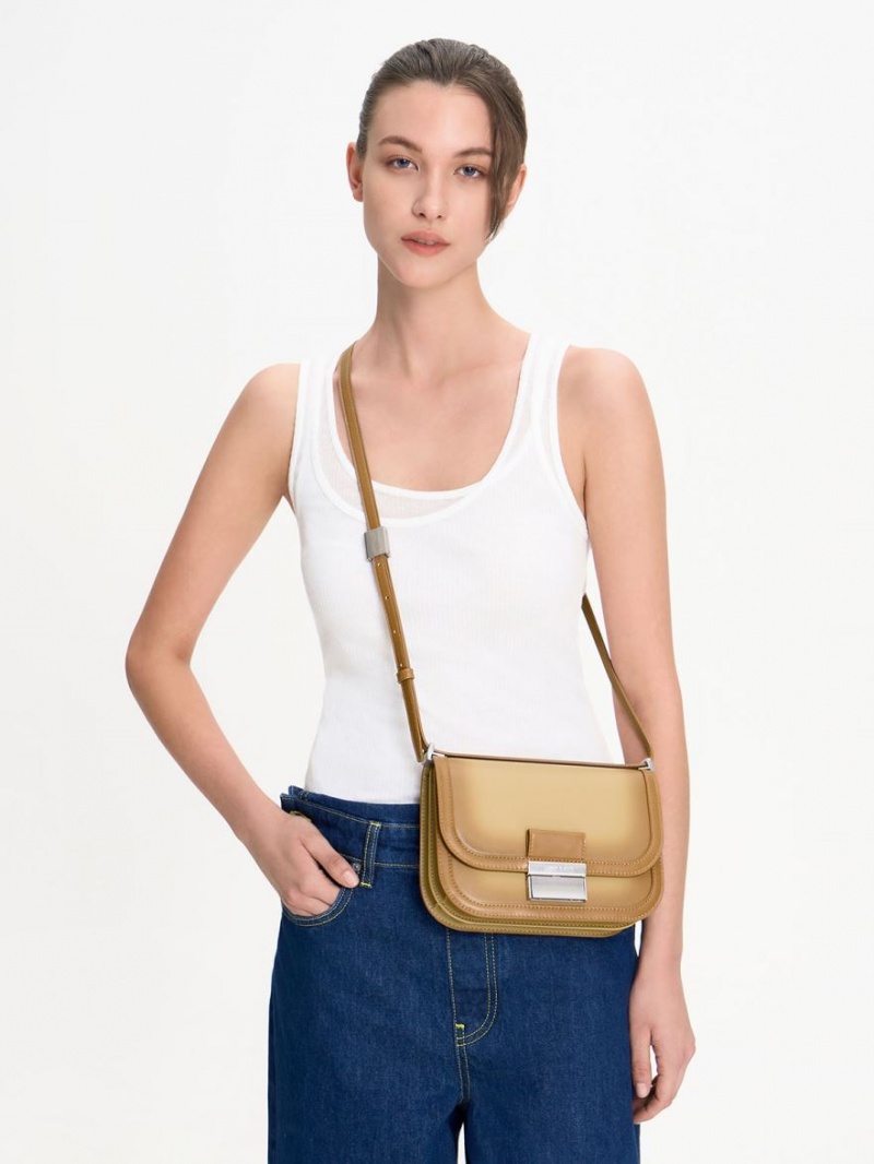 Charles & Keith Charlot Crossbody Taschen Braun | 704EOKBNJ