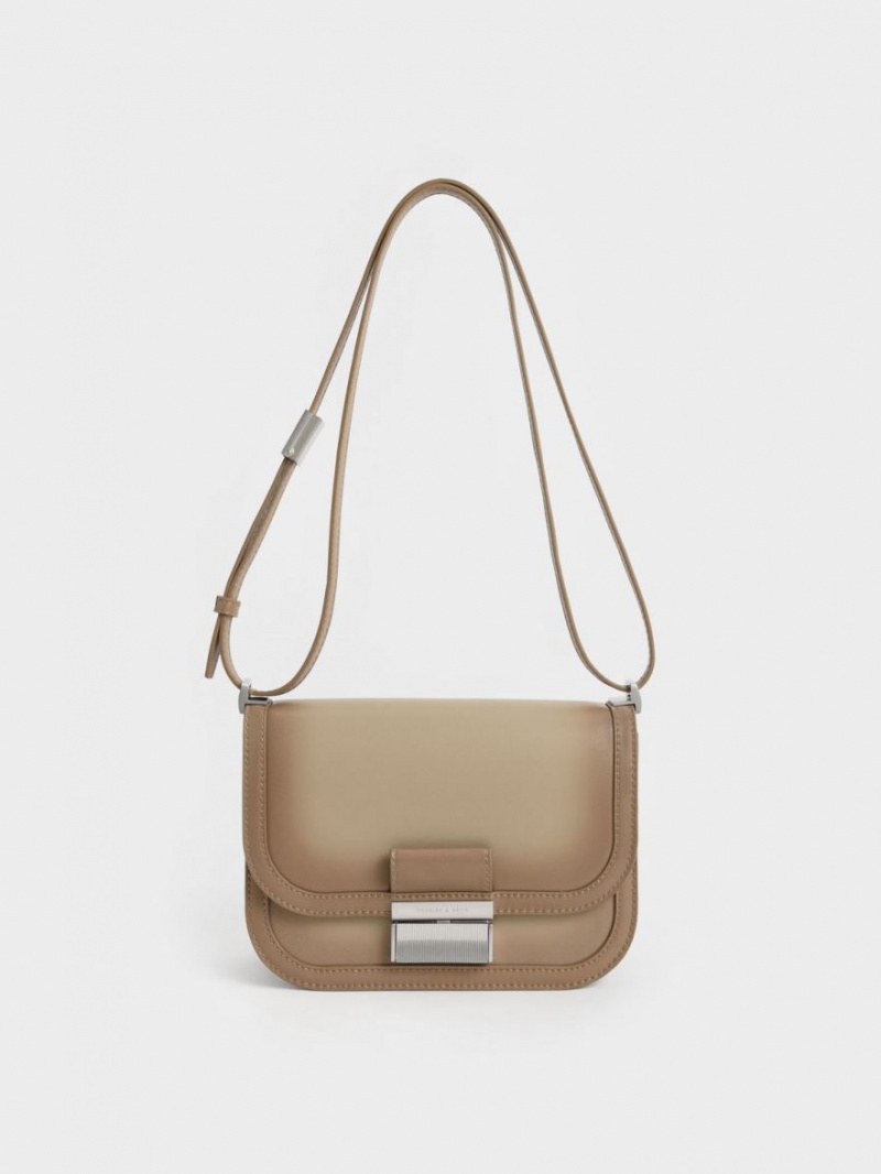 Charles & Keith Charlot Crossbody Taschen Braun | 704EOKBNJ