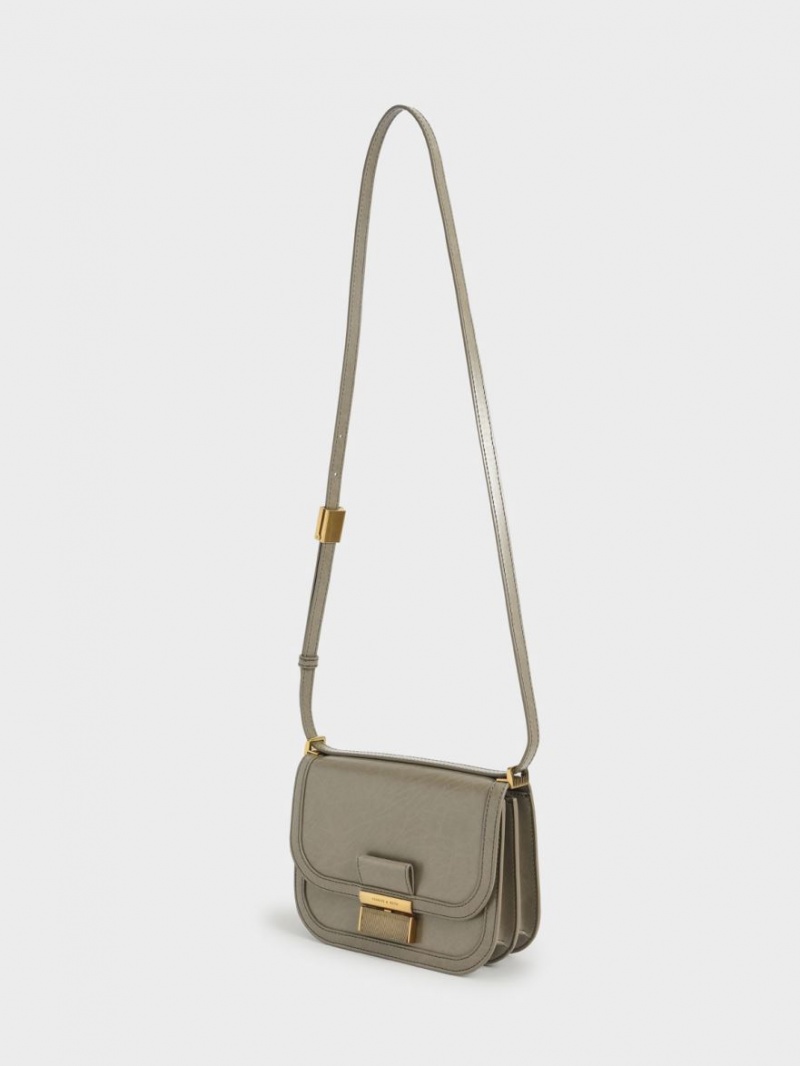 Charles & Keith Charlot Crossbody Taschen Grau | 378WERYUZ