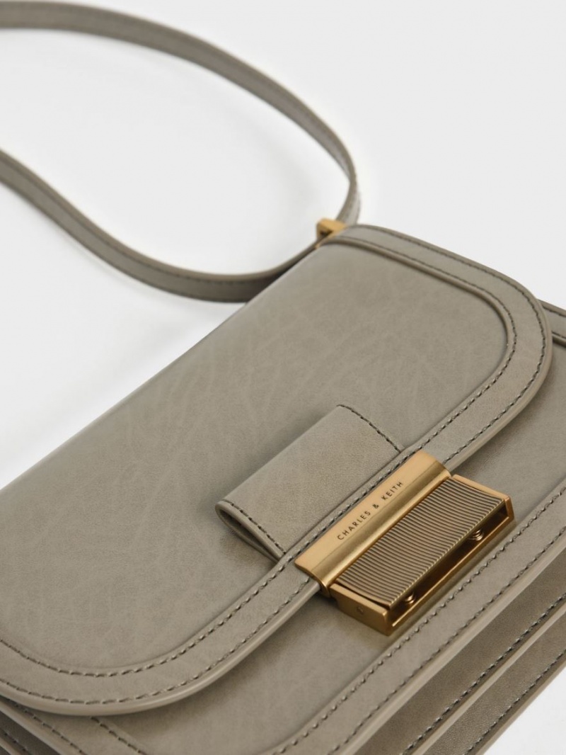 Charles & Keith Charlot Crossbody Taschen Grau | 378WERYUZ