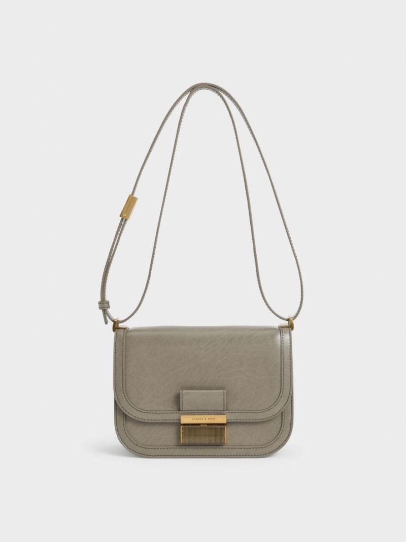 Charles & Keith Charlot Crossbody Taschen Grau | 378WERYUZ