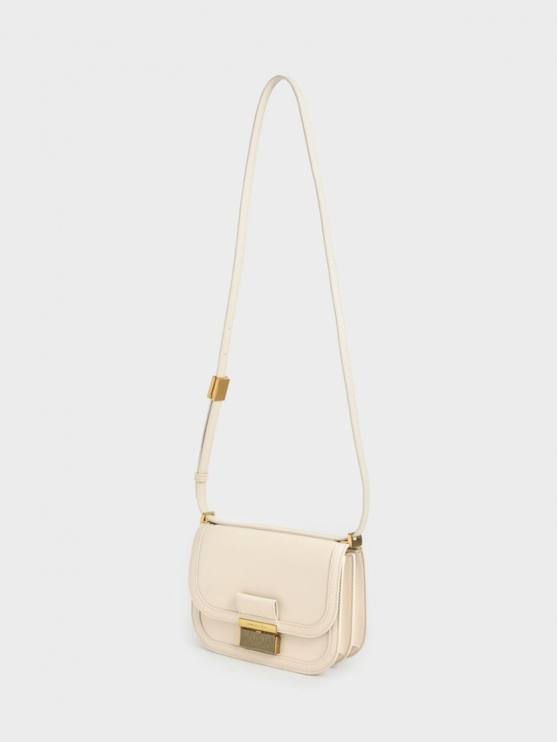 Charles & Keith Charlot Crossbody Taschen Weiß | 671OCPZQH