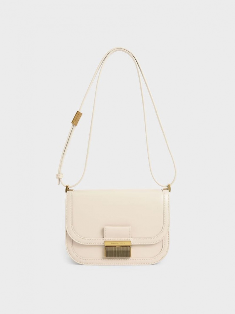 Charles & Keith Charlot Crossbody Taschen Weiß | 671OCPZQH