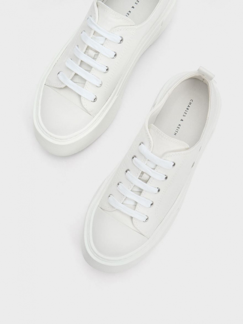 Charles & Keith Chunky Plateau Sneaker Weiß | 064ELJKCQ