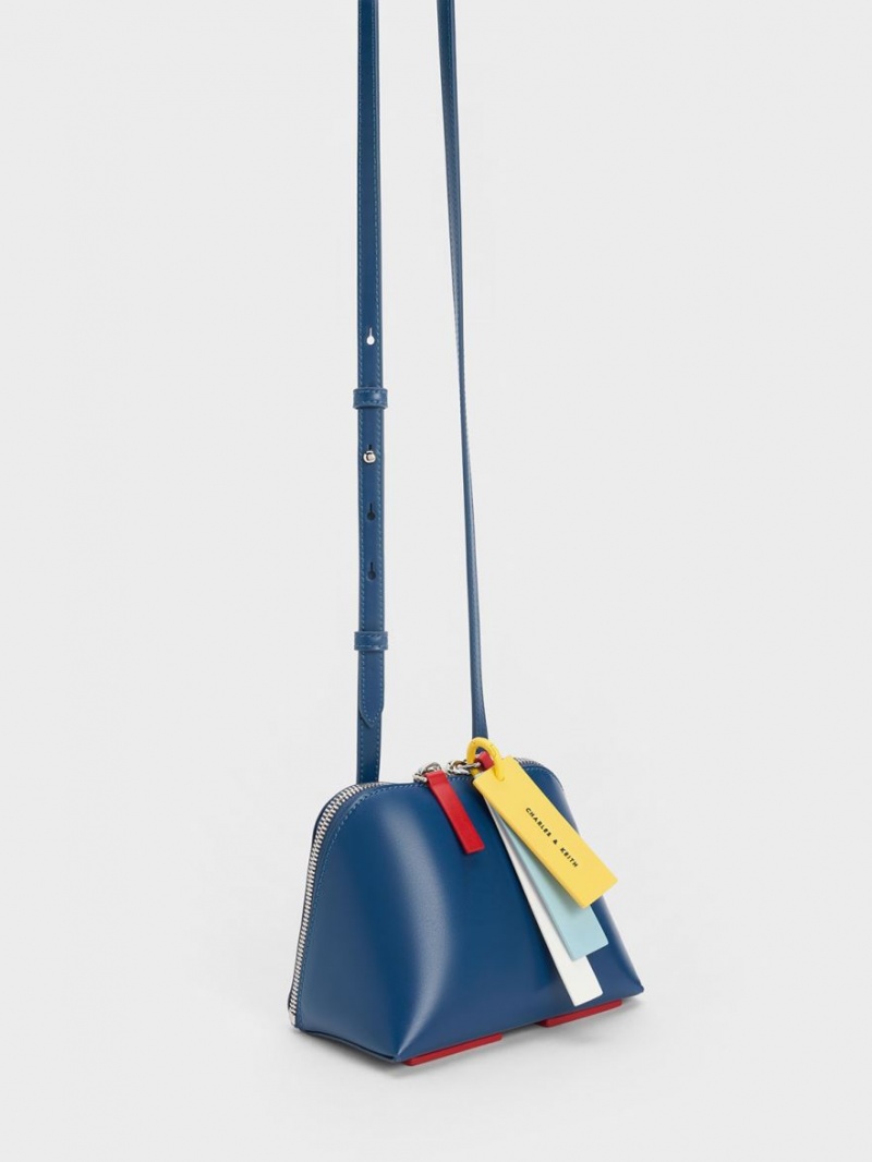 Charles & Keith Cockade Crossbody Taschen Navy | 047AZSIGN