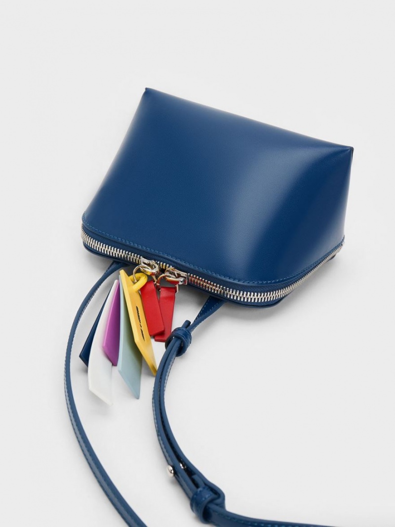 Charles & Keith Cockade Crossbody Taschen Navy | 047AZSIGN