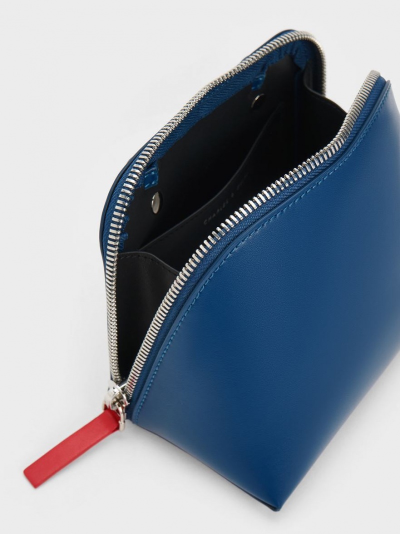 Charles & Keith Cockade Crossbody Taschen Navy | 047AZSIGN