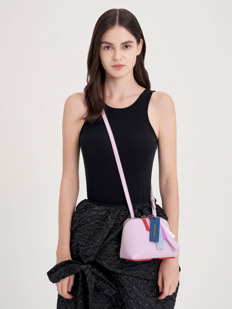 Charles & Keith Cockade Crossbody Taschen Lila | 385JITOEM