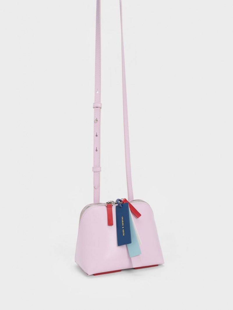 Charles & Keith Cockade Crossbody Taschen Lila | 385JITOEM