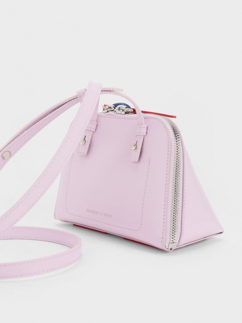 Charles & Keith Cockade Crossbody Taschen Lila | 385JITOEM