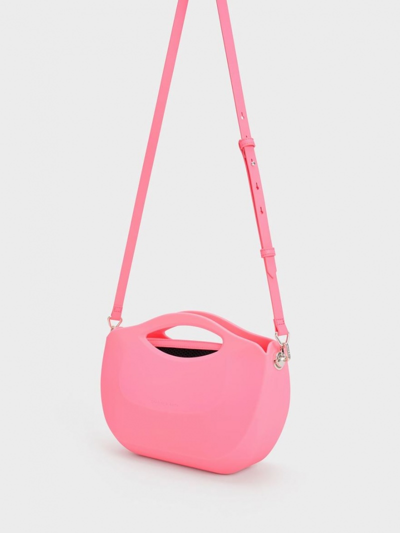 Charles & Keith Cocoon Curved Handtasche Rosa | 763FIXMTG