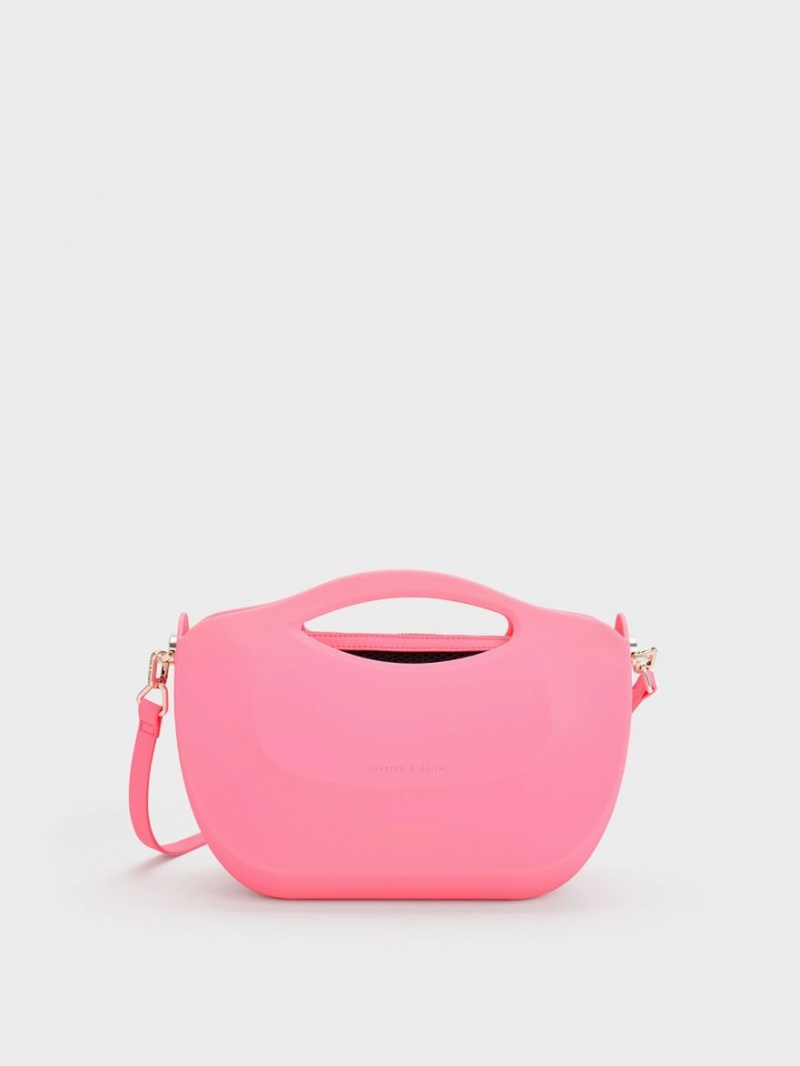 Charles & Keith Cocoon Curved Handtasche Rosa | 763FIXMTG