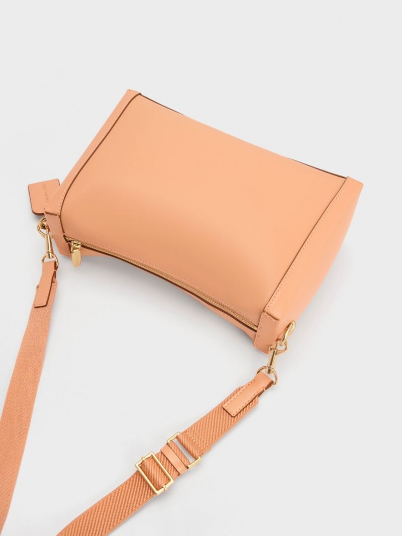 Charles & Keith Cordele Slouchy Schultertaschen Orange | 417TOPMHQ