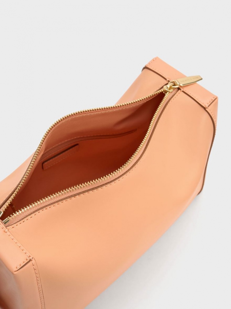 Charles & Keith Cordele Slouchy Schultertaschen Orange | 417TOPMHQ