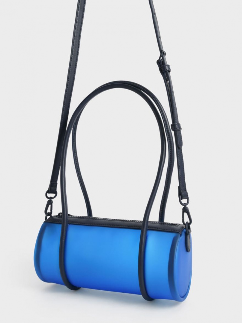 Charles & Keith Double Handle Hobo Tasche Blau | 604QSLYAT