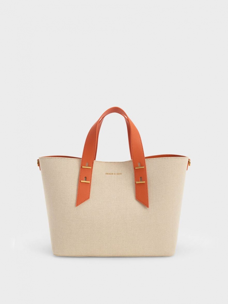 Charles & Keith Double Handle Hobo Tasche Orange | 791EKHYFQ