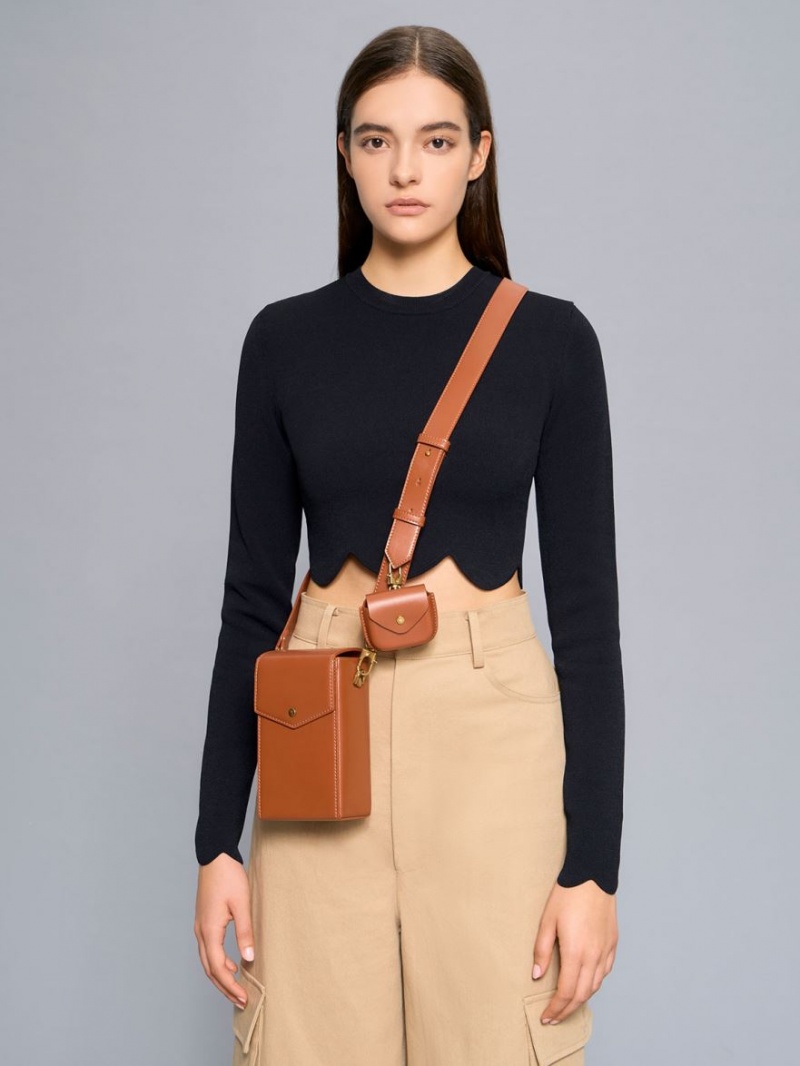 Charles & Keith Elongated Crossbody Taschen Braun | 956CUJWKH